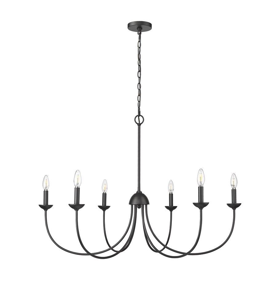 Millennium Lighting Matte Black 6-Light Chandelier Ceiling Light 