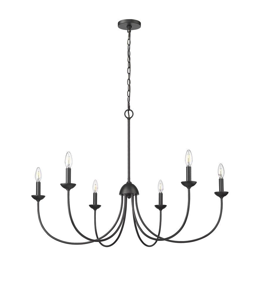 Millennium Lighting Matte Black 6-Light Chandelier Ceiling Light 