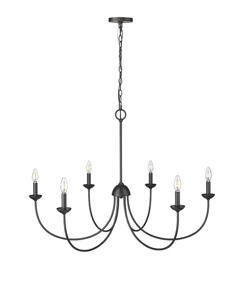 Millennium Lighting Matte Black 6-Light Chandelier Ceiling Light 