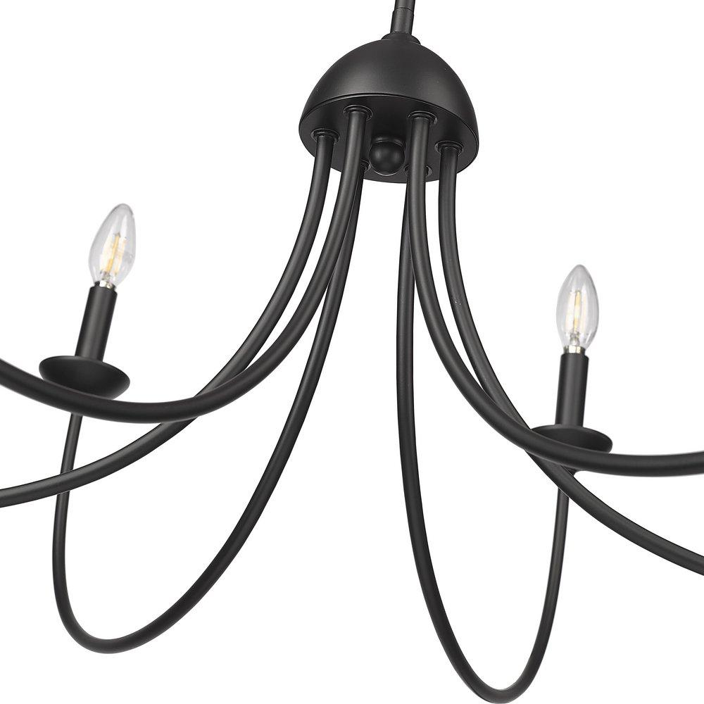 Millennium Lighting Matte Black 6-Light Chandelier Ceiling Light 