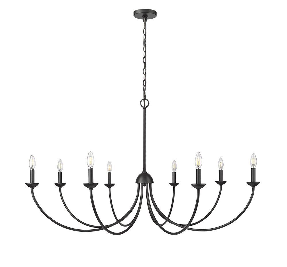 Millennium Lighting Matte Black 8-Light Chandelier Ceiling Light 