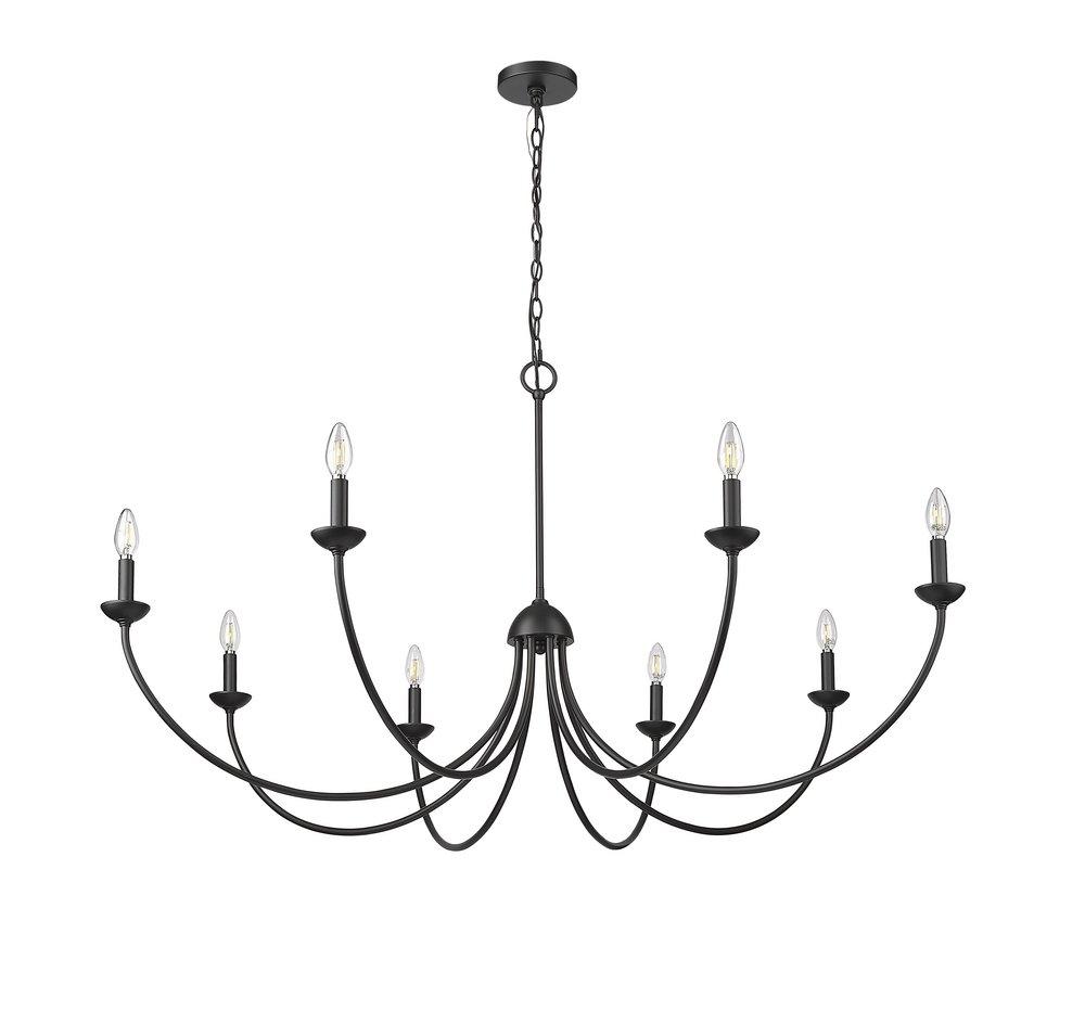 Millennium Lighting Matte Black 8-Light Chandelier Ceiling Light 
