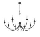 Millennium Lighting Matte Black 8-Light Chandelier Ceiling Light 