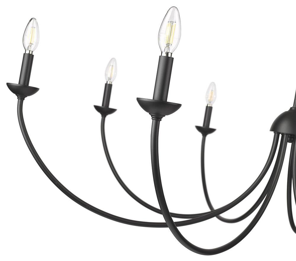 Millennium Lighting Matte Black 8-Light Chandelier Ceiling Light 