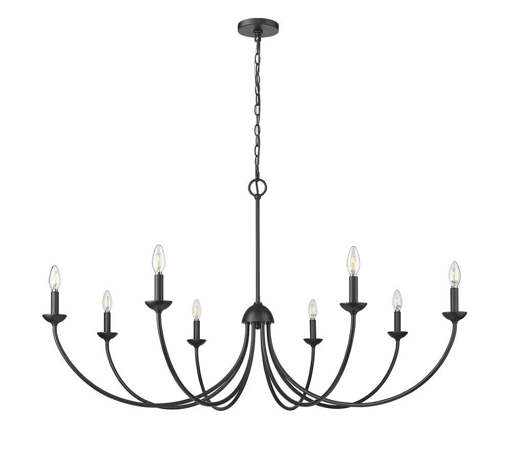 Millennium Lighting Matte Black 8-Light Chandelier Ceiling Light 