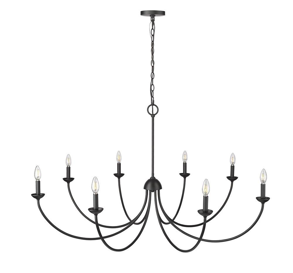 Millennium Lighting Matte Black 8-Light Chandelier Ceiling Light 