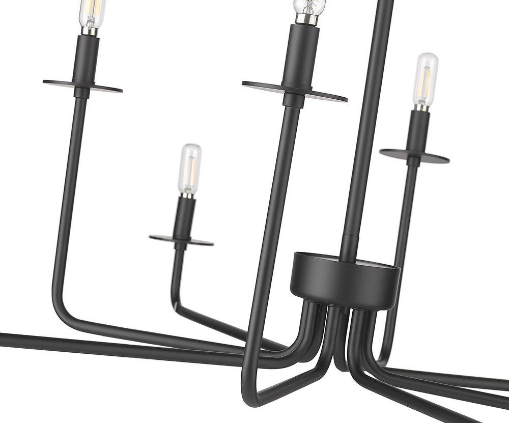 Millennium Lighting Matte Black 8-Light Chandelier Ceiling Light 