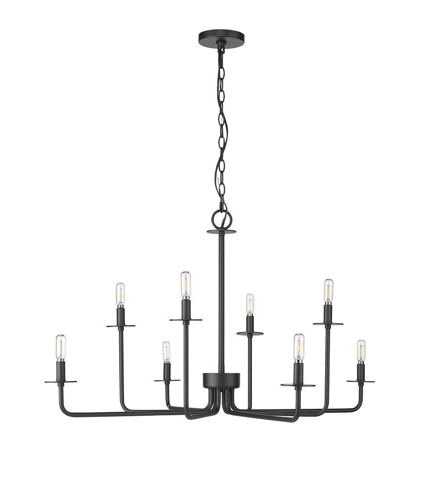 Millennium Lighting Matte Black 8-Light Chandelier Ceiling Light 