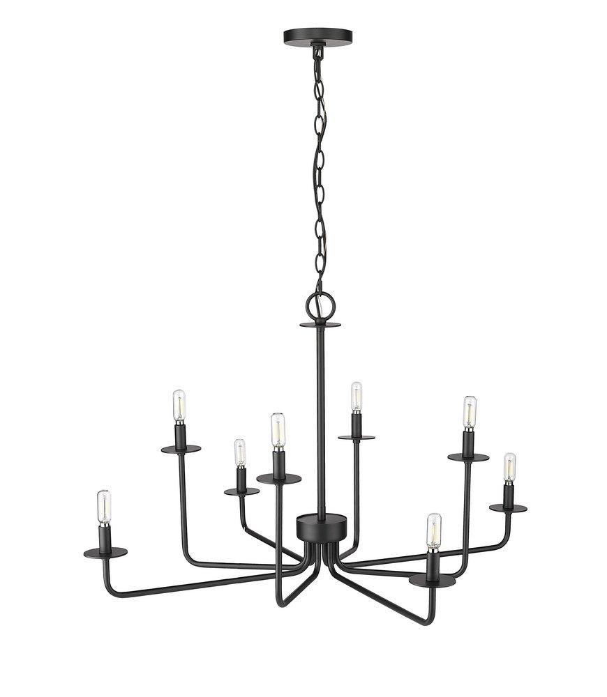 Millennium Lighting Matte Black 8-Light Chandelier Ceiling Light 