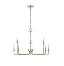8-Light Chandelier Ceiling Light in Modern Gold