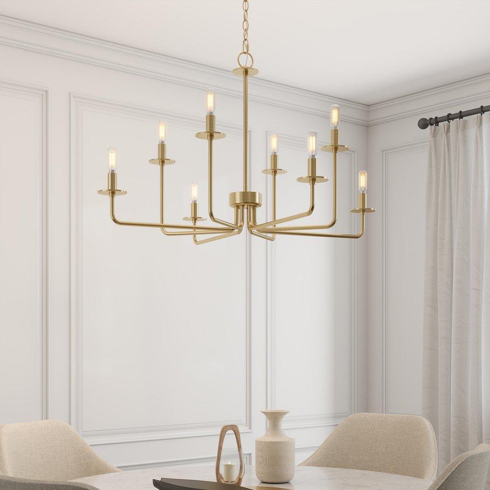 Millennium Lighting Modern Gold 8-Light Chandelier Ceiling Light 