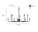 Millennium Lighting Matte Black 10-Light Chandelier Ceiling Light 