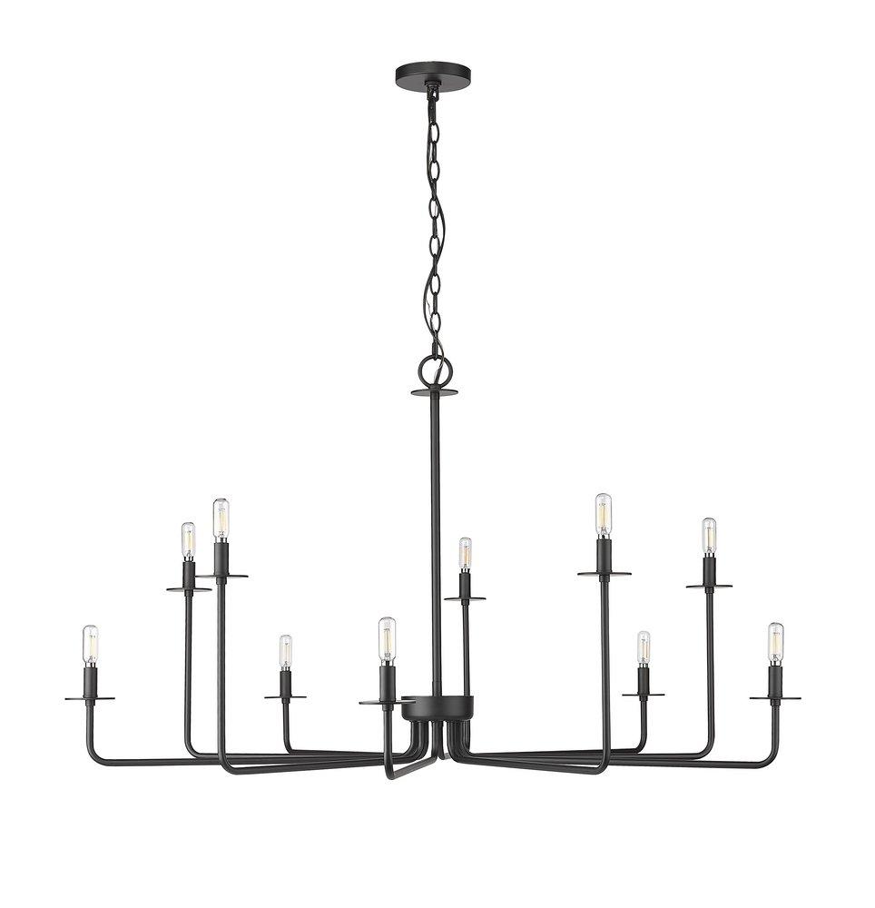 Millennium Lighting Matte Black 10-Light Chandelier Ceiling Light 