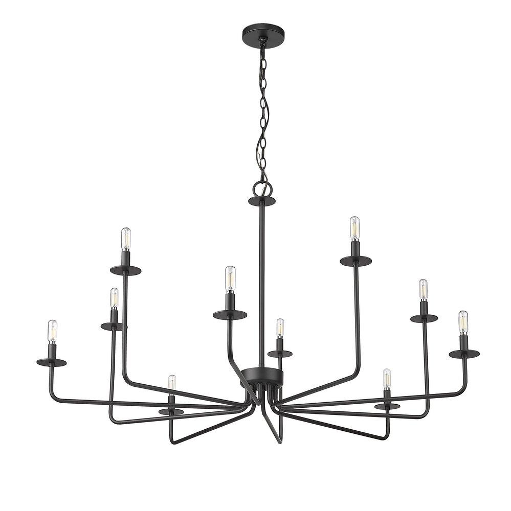 Millennium Lighting Matte Black 10-Light Chandelier Ceiling Light 