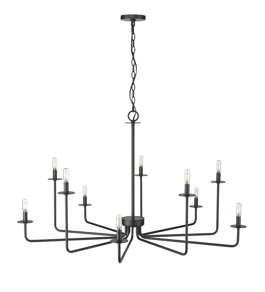 Millennium Lighting Matte Black 10-Light Chandelier Ceiling Light 