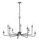 Millennium Lighting Matte Black 10-Light Chandelier Ceiling Light 