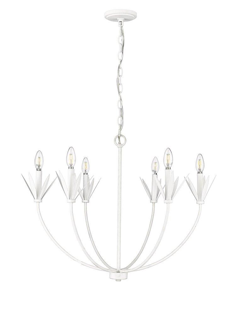 Millennium Lighting Textured White 6-Light Chandelier Ceiling Light 