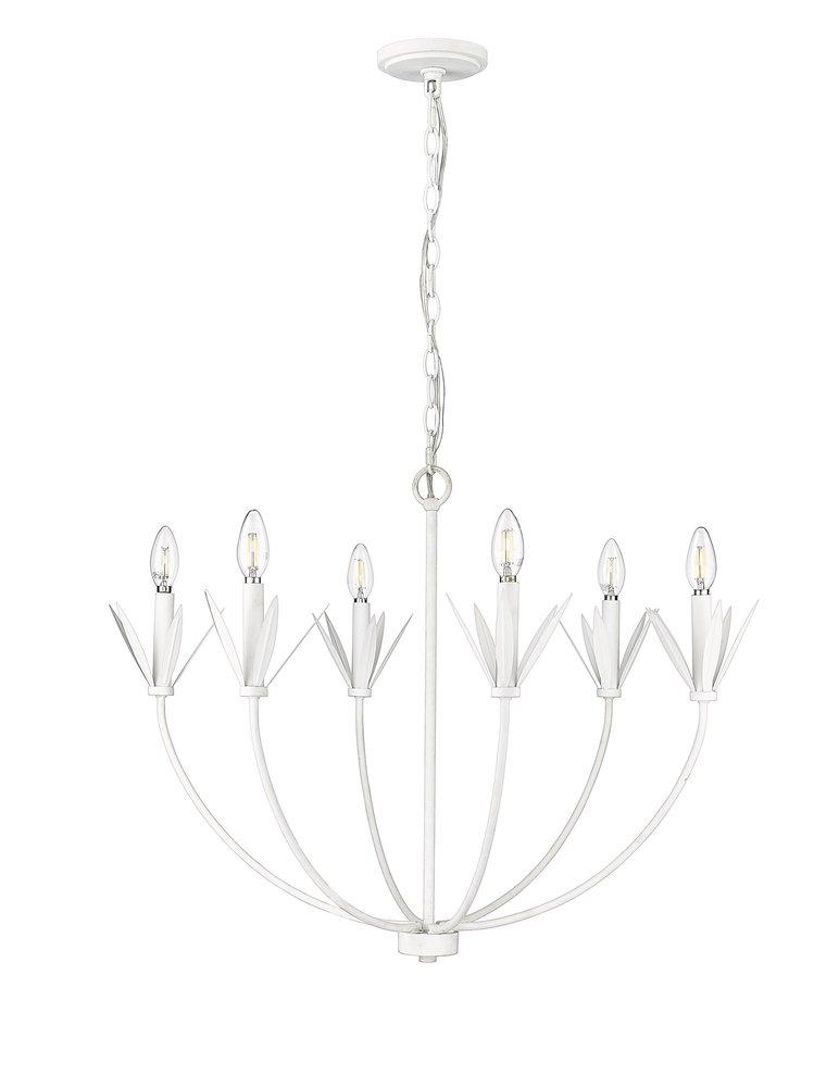 Millennium Lighting Textured White 6-Light Chandelier Ceiling Light 