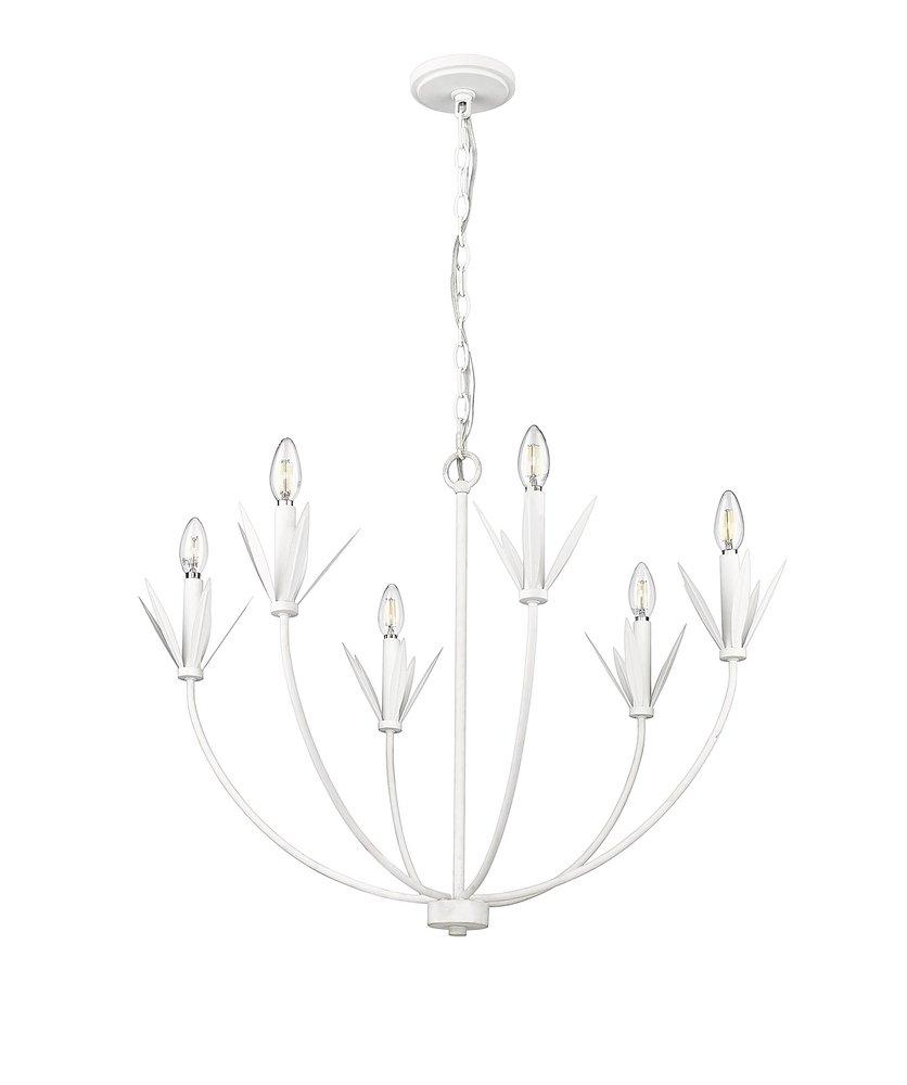 Millennium Lighting Textured White 6-Light Chandelier Ceiling Light 