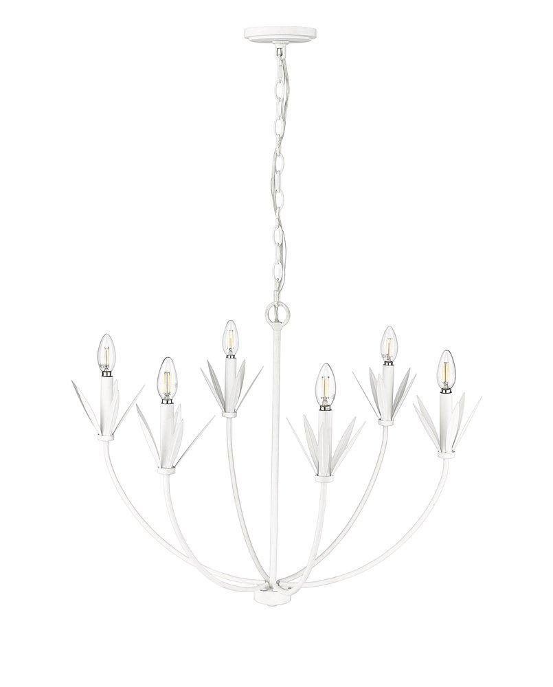 Millennium Lighting Textured White 6-Light Chandelier Ceiling Light 
