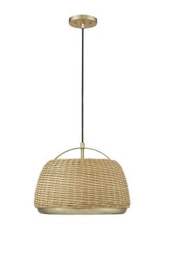 1-Light Pendant Light in Vintage Brass