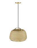 1-Light Pendant Light in Vintage Brass 