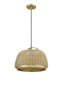 1-Light Pendant Light in Vintage Brass 