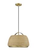 1-Light Pendant Light in Vintage Brass 
