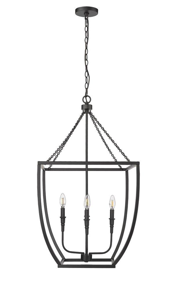 4-Light Pendant Light in Matte Black 