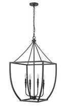 4-Light Pendant Light in Matte Black 