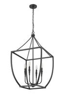 4-Light Pendant Light in Matte Black 