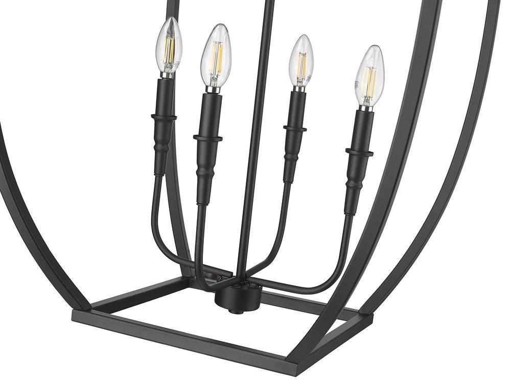 4-Light Pendant Light in Matte Black 