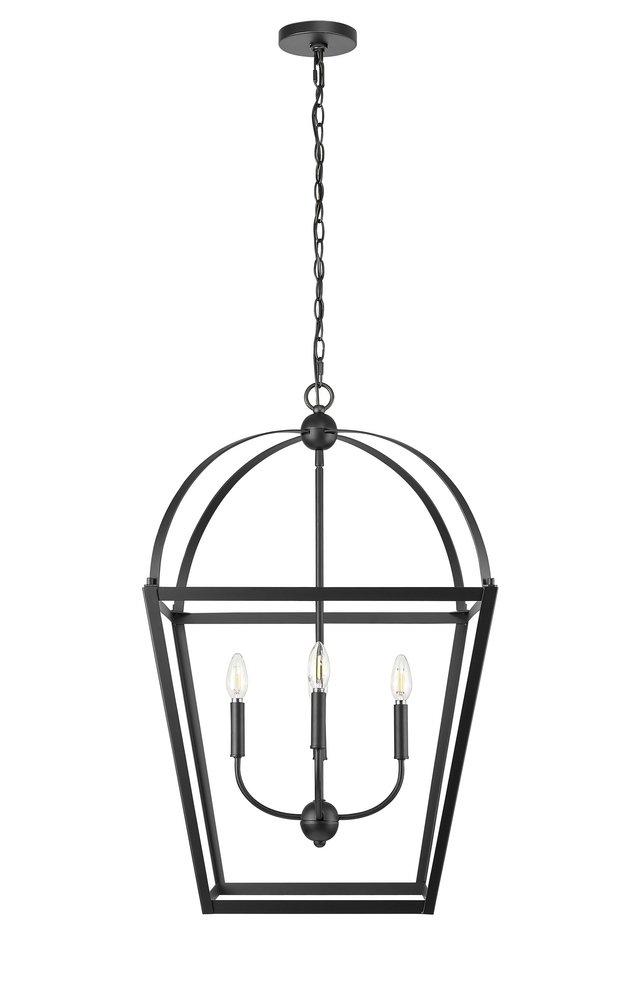 4-Light Pendant Light in Matte Black 