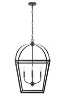 4-Light Pendant Light in Matte Black