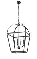 4-Light Pendant Light in Matte Black 