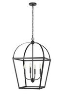 4-Light Pendant Light in Matte Black 