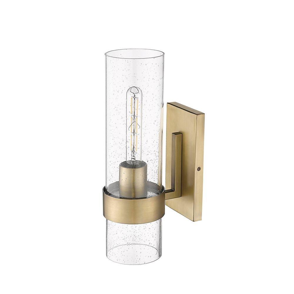 1-Light Wall Sconce in Vintage Brass 