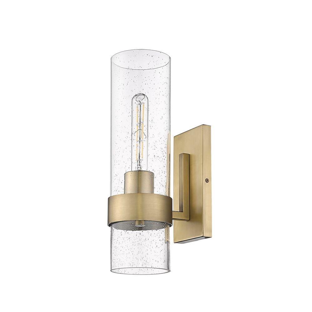 1-Light Wall Sconce in Vintage Brass 