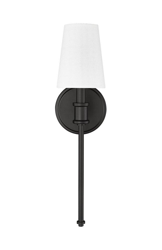 1-Light Wall Sconce in Matte Black 