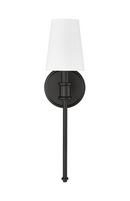 1-Light Wall Sconce in Matte Black 