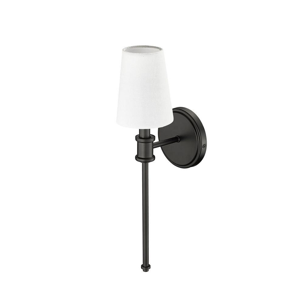 1-Light Wall Sconce in Matte Black 