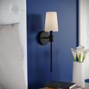 1-Light Wall Sconce in Matte Black 
