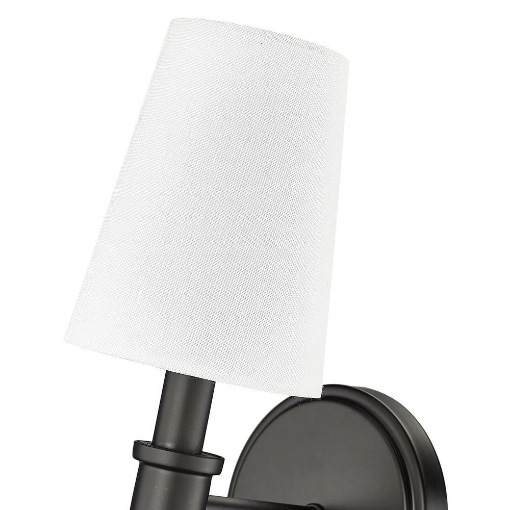 1-Light Wall Sconce in Matte Black 