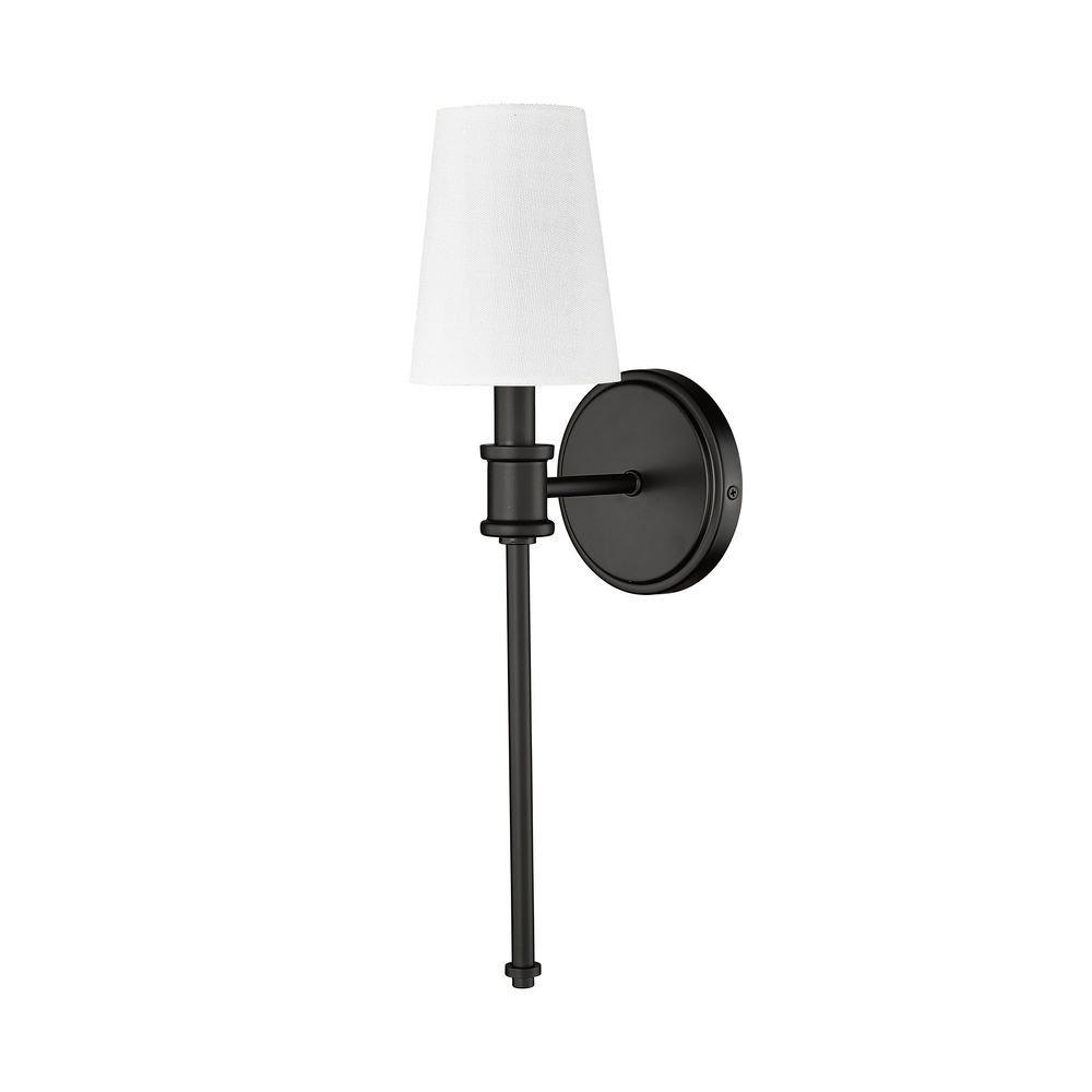 1-Light Wall Sconce in Matte Black 