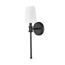 1-Light Wall Sconce in Matte Black 