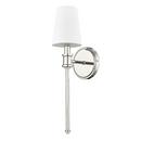 1-Light Wall Sconce in Polished Nickel