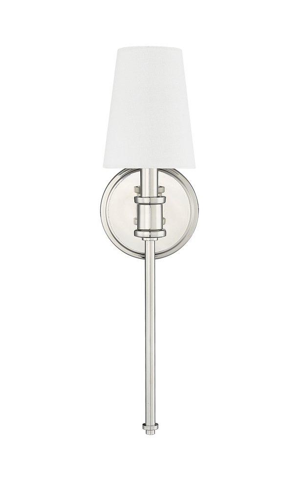 1-Light Wall Sconce in Polished Nickel 