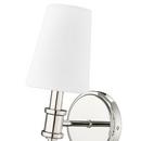 1-Light Wall Sconce in Polished Nickel 