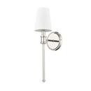 1-Light Wall Sconce in Polished Nickel 