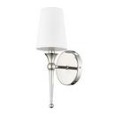 1-Light Wall Sconce in Polished Nickel